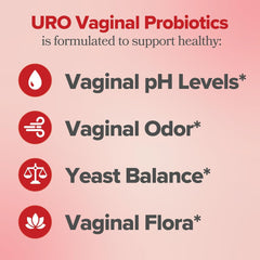 O Positiv URO Vaginal Probiotics for Women pH Balance with Prebiotics 60 Capsules