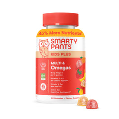 SmartyPants Kids Multivitamin Gummies - Improved Formula: Omega 3 60 Count (30 Day Supply)