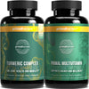 Image of (2 Pack) Primal Harvest Multivitamin & Turmeric Complex Supplements for Women and Men Multi Vitamin Capsules - ARMOLEY