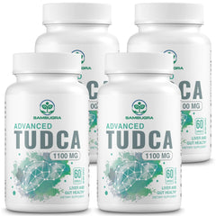 (4 Pack) Advanced TUDCA 1100mg - Ultra Strength Bile Salt TUDCA Supplements, TUDCA Liver Supplements for Liver Cleanse Detox and Repair, 240 Capsules