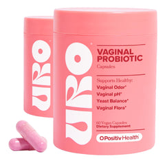 O Positiv URO Vaginal Probiotics for Women pH Balance with Prebiotics & Lactobacillus Probiotic Blend - Vaginal Health Supplement