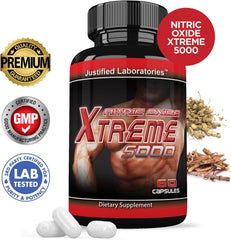 (3 Pack) Nitric Oxide Xtreme 5000 Advanced Men's Heath Formula 60 Capsules