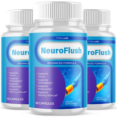 (3 Pack) NeuroFlush Advanced Nootropic Nerve Support Supplement Neuro Flush 180 Capsules