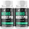 Image of (2 Pack) Memo Boost Pro Nootropic Natural Brain Support MemoBoostPro 120 Capsule