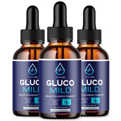 (3 Pack) Gluco Mild Drops Blood Health Support Supplement GlucoMild 90 Servings