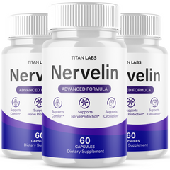 (3 Pack) Nervelin Advanced Nootropic Nerve Health Support Formula Nerve Lin 180 Capsules