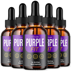 (5 Pack) Purple Fit Drops Natural Health & Fitness Formula PurpleFit 150 Serving