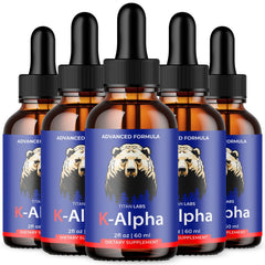 (5 Pack) K-Alpha Male Health Support Drops Advanced K Alpha Vitamin 150 Servings
