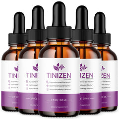 (5 Pack) Tinizen Ear Health Support Drops Natural Tini Zen Vitamin 150 Servings