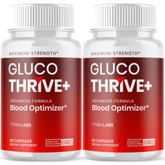 (2 Pack) Gluco Thrive Advanced Blood Health Support Vitamin GlucoThrive 120 Capsules
