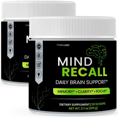 Mind Recall Powder Advanced Natural Brain Support Formula MindRecall 60 Servings