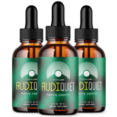 (3 Pack) Audiquiet Ear Health Support Drops Audi Quiet Supplement 90 Servings
