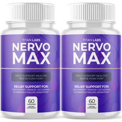 (2 Pack) Nervo Max Nootropic Natural Nerve Support Formula NervoMax 120 Capsules