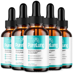 (5 Pack) PureLung Drops Advanced Lungs Health Support Pure Lung 150 Servings