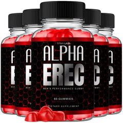 (5 Pack) Alpha Erec Gummys Advanced Male Health Support Supplement AlphaErec 300 Gummies