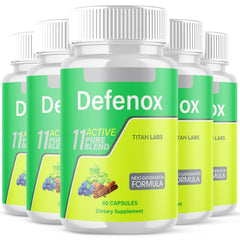 (5 Pack) Defenox Advanced Energy & Fitness Support Formula Defe Nox 300 Capsules