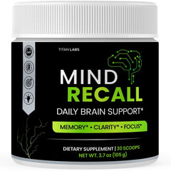 Mind Recall Powder Advanced Natural Brain Support Formula MindRecall 30 Servings