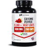 Image of Healthfare Cayenne Pepper Extract, 600mg | 200 Veg Capsules | 45,000 HU