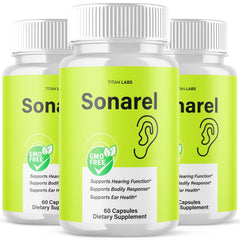 (3 Pack) Sonarel Pills Ear Health Support & Tinnitus Relief Sona Rel 180 Capsule
