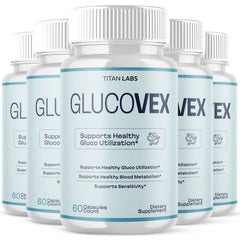(5 Pack) Glucovex Advanced Blood Support Max Supplement Gluco Vex 300 Capsules