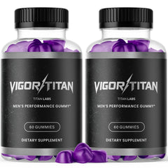 (2 Pack) Vigor Titan Gummy Advanced Male Support Formula VigorTitan 120 Gummies