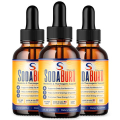 (3 Pack) SodaBurn Drops Natural Health & Fitness Formula Soda Burn 90 Servings