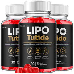 (3 Pack) Lipo Tutide ACV Gummy 1000MG Advanced LipoTutide Supplement 180 Gummies
