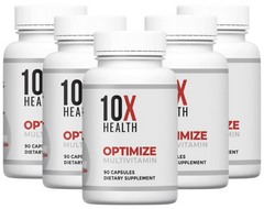 10X Health Optimize Methylated Multivitamin (5 Pack-450 Capsules)