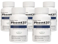 Phent37 Fat Burner Appetite Suppressant (5 Pack-300 Speckled Tablets)