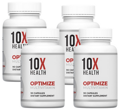 10X Health Optimize Methylated Multivitamin (4 Pack-360 Capsules)
