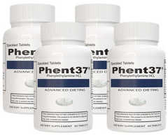 Phent37 Fat Burner Appetite Suppressant (4 Pack-240 Speckled Tablets)