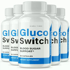 (5 Pack) Gluco Switch Blood Sugar Supplement Support 300 Capsules