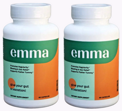 (2 Pack) Emma Relief Supplement Konsciens Keto for Gut Bloating 120 Capsules Exp 2026