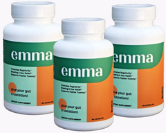 (3 Pack) Emma Relief Supplement Konsciens Keto for Gut Bloating 180 Capsules Exp 2026