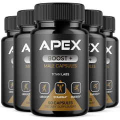 (5 Pack) Apex Boost Advanced Male Health Support Formula ApexBoost 300 Capsules
