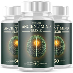 (3 Pack) Ancient Mind Elixir Advanced Natural Brain Support Formula 180 Capsules
