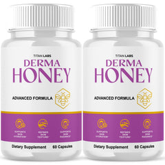 (2 Pack) Derma Honey Pills Advanced Formula Support Healthy Skin DermaHoney 120 Capsules