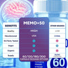 Image of (3 Pack) Memo+50 Advanced Nootropic Natural Brain Supplement Memo+ 50 180 Capsules