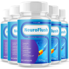(5 Pack) NeuroFlush Advanced Nootropic Nerve Support Supplement Neuro Flush 300 Capsules