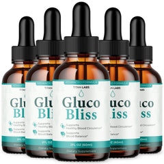 (5 Pack) Gluco Bliss Drops Advanced Blood Health Support GlucoBliss 150 Servings