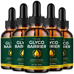 (5 Pack) Glyco Barrier Drops Blood Health Support Supplement GlycoBarrier 150 Servings