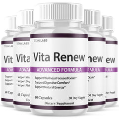 (5 Pack) Vita Renew Advanced Energy & Fitness Support Formula VitaRenew 300 Capsules