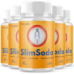 (5 Pack) SlimSoda Advanced Energy & Fitness Support Formula Slim Soda 300 Capsules