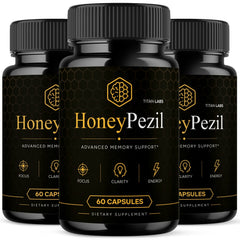 (3 Pack) HoneyPezil Nootropic Brain Health Support Supplement Honey Pezil 180 Capsules