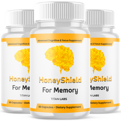 (3 Pack) Honey Shield Nootropic Natural Brain Support HoneyShield 180 Capsules