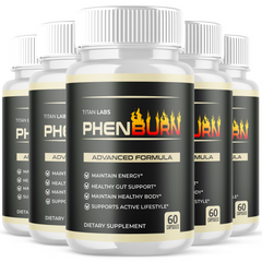 (5 Pack) PhenBurn Advanced Energy & Fitness Support Formula Phen Burn 300 Capsules