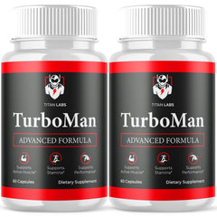 (2 Pack) TurboMan Advanced Male Health Support Supplement Turbo Man 120 Capsules