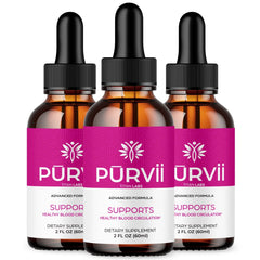 (3 Pack) Purvii Drops Advanced Blood Health Max Support Supplement Pur Vii 90 Servings