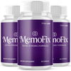 Image of (3 Pack) MemoFix Advanced All Natural Brain Health Support Memo Fix 180 Capsules