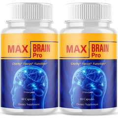 (2 Pack) Max Brain Pro Advanced Natural Brain Support MaxBrainPro 120 Capsules